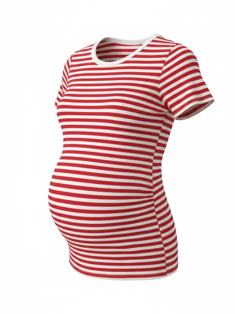 GAP - Maternity Modern Crewneck T-Shirt, Size Large, Red/White Stripes, NWOT